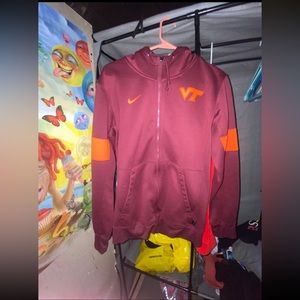 Men's Nike Maroon Virginia Tech Hokies Full-Zip Hoodie size small